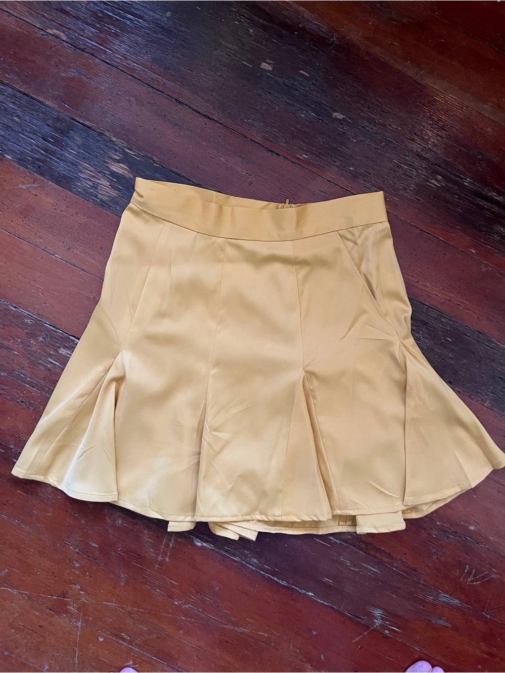 Women's Canary Yellow Flared Shorts